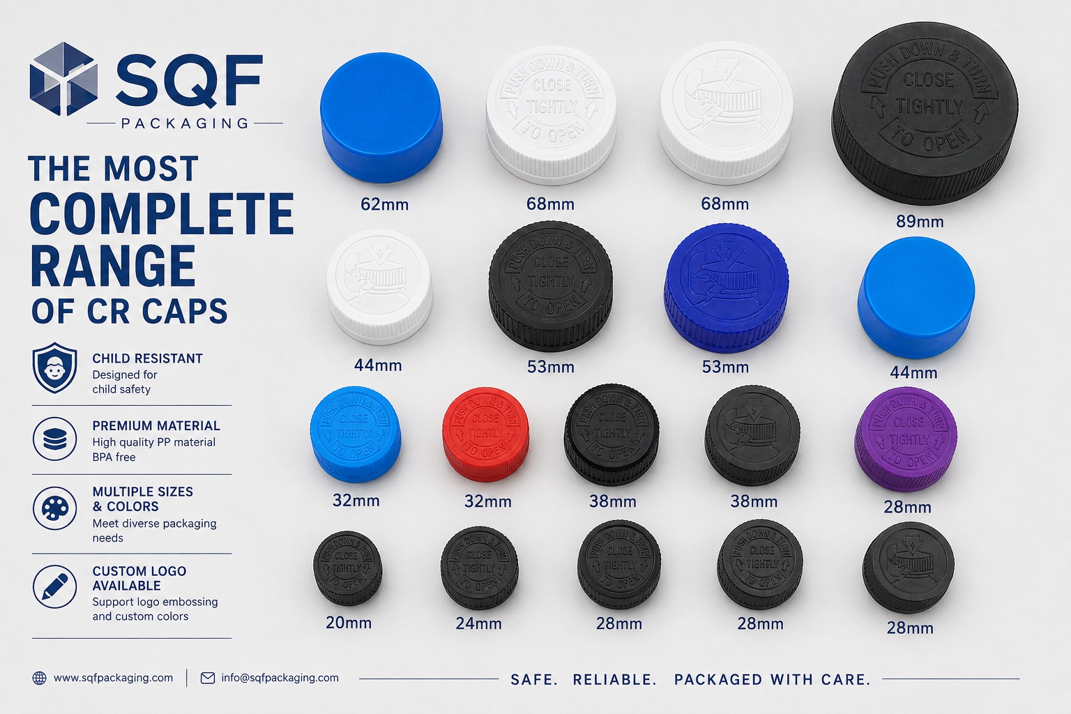Child-Resistant Caps (CR Closures): Sizes, Types & Sourcing Guide | SQF Packaging