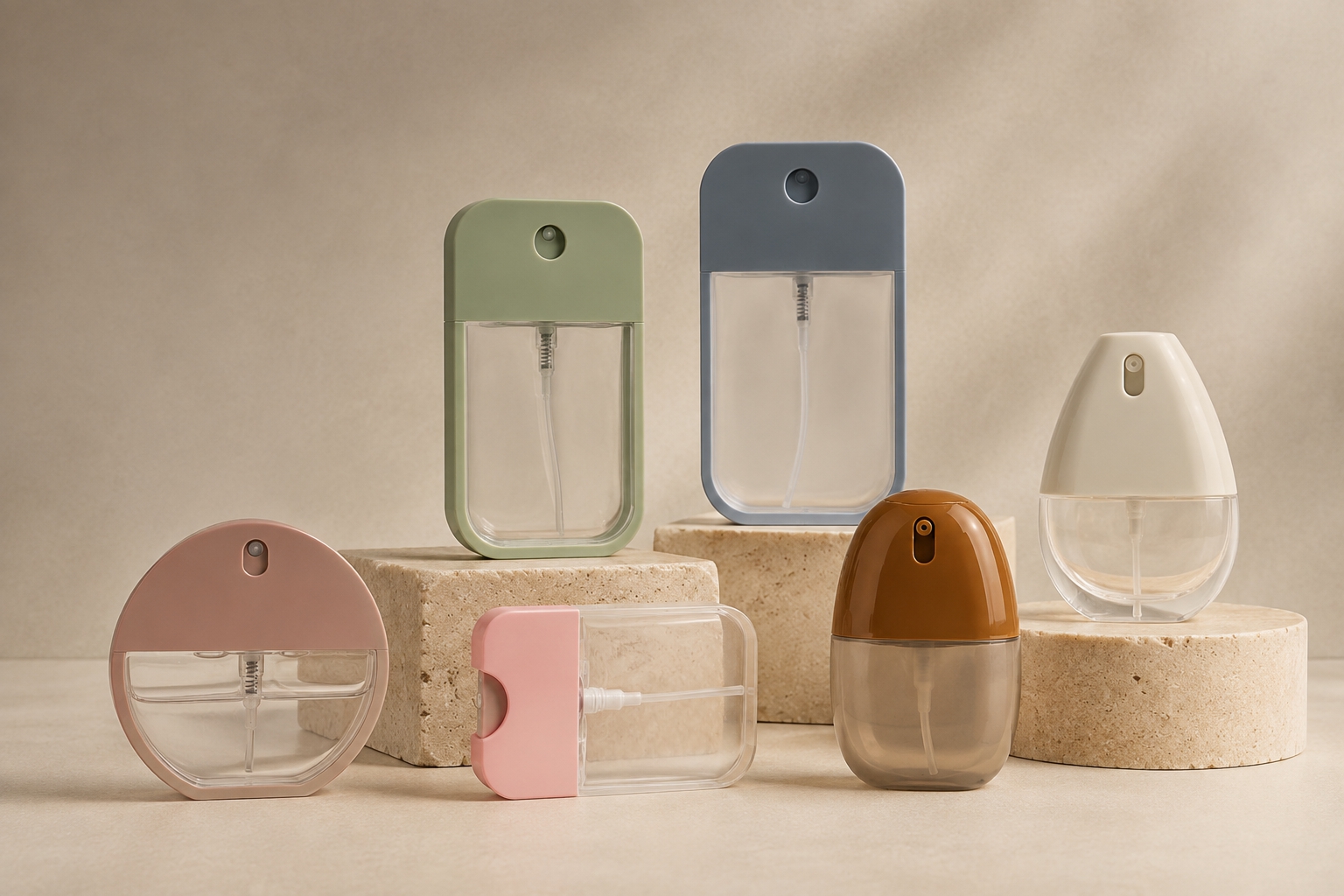 Compact Plastic Spray Bottles for Travel-Size Fragrance | SQF Packaging